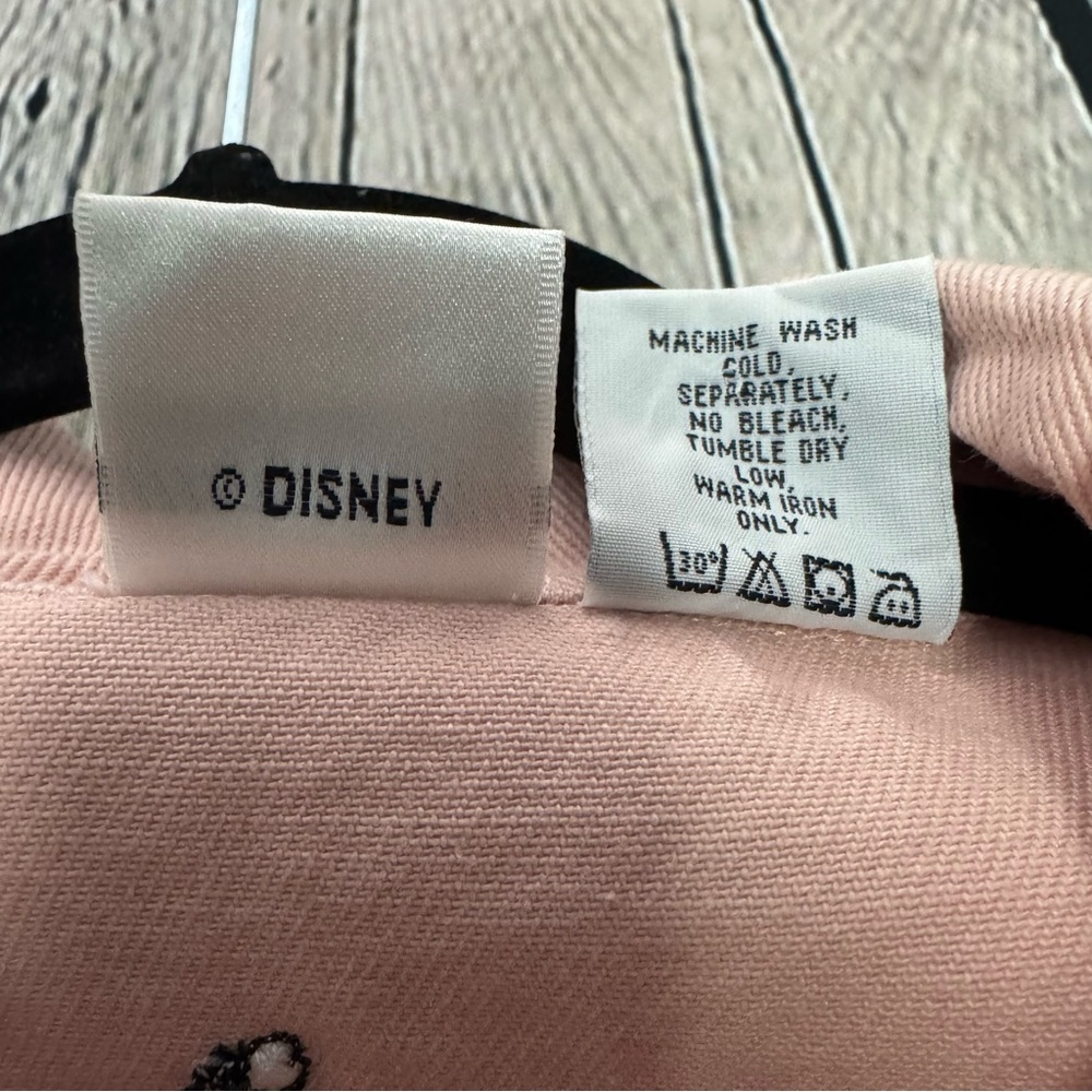 Vintage 90s Disney Winnie the Pooh Pastel Pink Cropped Denim Jacket Size Medium - Picture 12 of 12